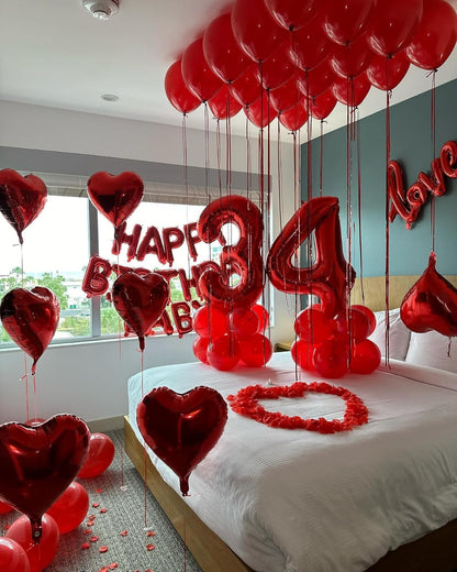 Red Number 8 Balloon - 40 Inch Birthday Decoration for 8th Party Supplies