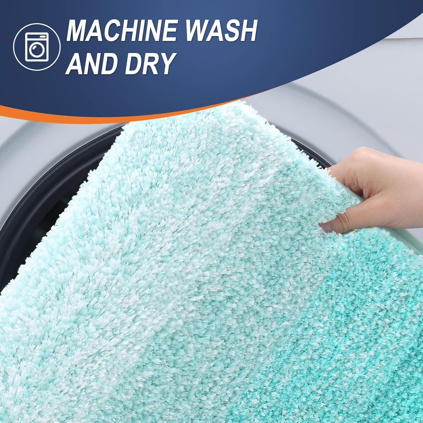 OLANLY Large Bathroom Rugs - Extra Soft Microfiber Mat, Quick Dry & Machine Washable, 40x24, Teal