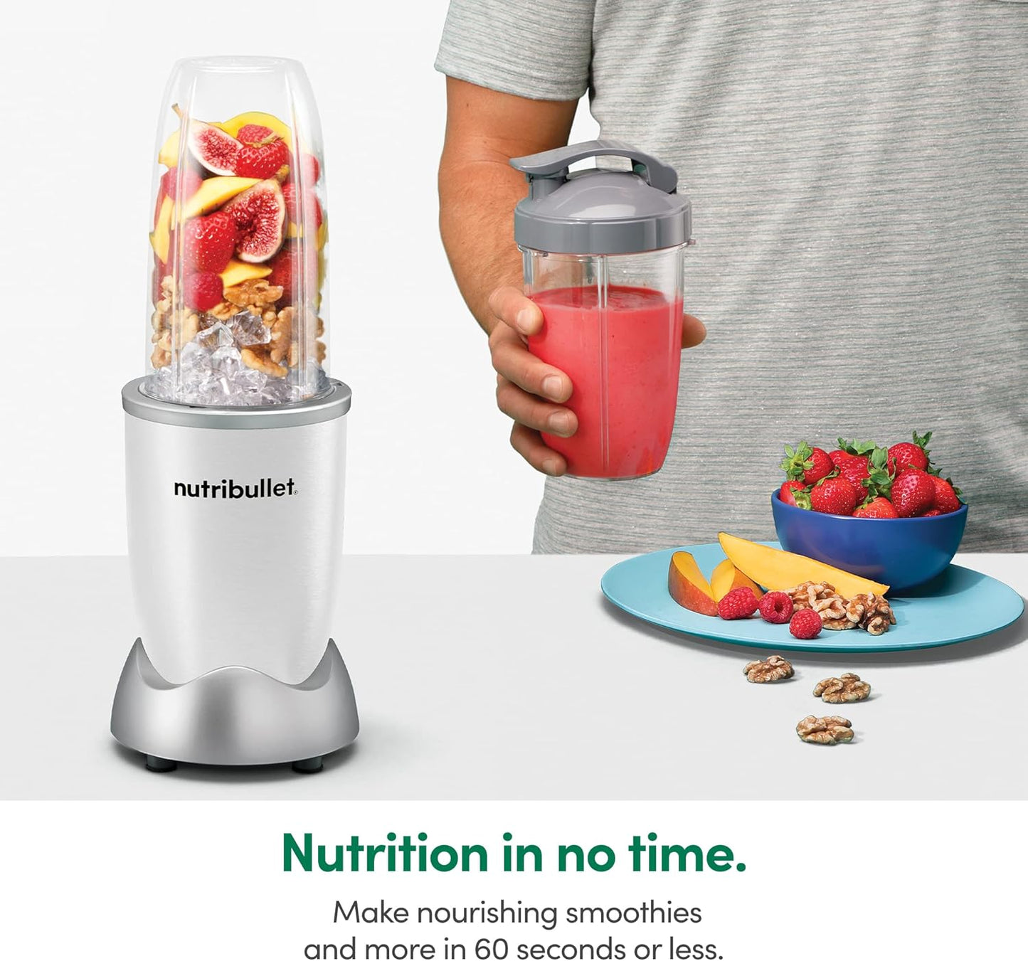 NutriBullet Pro 13-Piece Blender Set - Powerful 900W Motor in Sleek White Finish