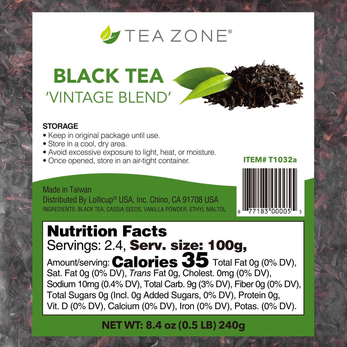 Tea Zone 8.46 oz "Vintage Blend" Black Tea