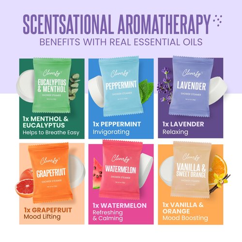 Cleverfy Shower Steamers Aromatherapy - Easter Basket Stuffers for Teens and Adults - Easter Gifts for Women and Men, Girls and Boys - 6 Tablets