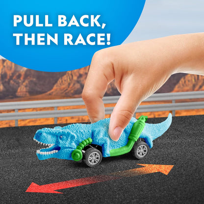 National Geographic Dinosaur Race Car Craft Kit - Paint 3 Dino Cars with 6 Colors | Fun Arts & Crafts for Kids