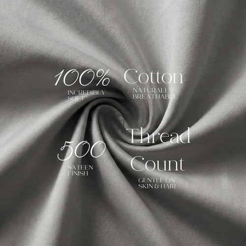 Beckham Hotel Collection Pillowcases - Queen Size Set of 2 | Silky Smooth 500TC Cool Touch Cotton, Dark Gray
