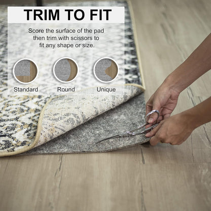 Mohawk Home Non-Slip Rug Pad - 1/2" Thick Felt & Latex Rubber Gripper - 2' x 6' for Hardwood & Tile Floors