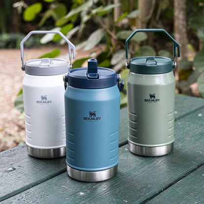 Stanley IceFlow Stainless Steel Water Jug - Vacuum Insulated, Leak-Resistant, 64 OZ | Lagoon Color