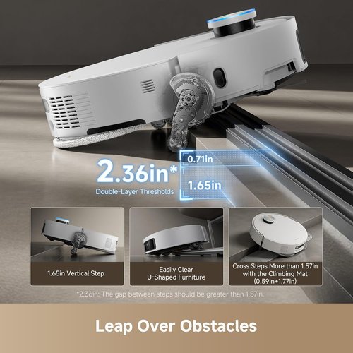 DREAME X50 Ultra White Robot Vacuum & Mop - 20,000Pa Suction, Auto-Empty, Self-Cleaning, 360° Navigation