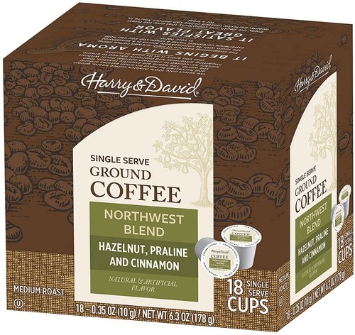 Harry & David Coffee in Single Serve Cups Compatible with Keurig K-Cup Brewers 18 Count (Northwest Blend)