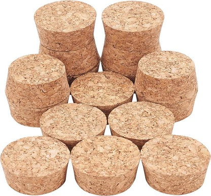 BENECREAT 16Pcs Wooden Cork Stoppers - 1.7" Diameter Tapered Wine Bottle Plugs for Beer, Crafts, DIY (BurlyWood, Softwood)