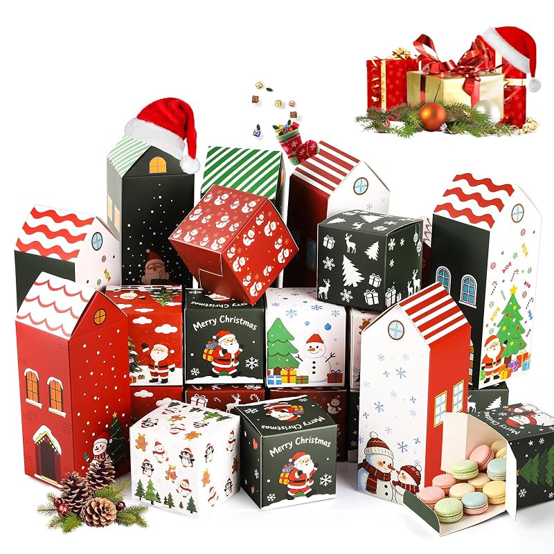 24‑Day Advent Calendar Boxes Set for DIY Countdown - Empty Gift Boxes with Numbers