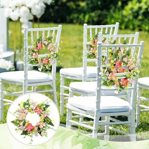 Jexine Floral Wreaths - 8-Piece Mini Candle Ring Set for Wedding & Home Decor | All Seasons