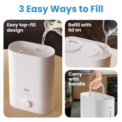 Everlasting Comfort 6L Humidifier Large Room, High Mist Output 60 HR Runtime Ultrasonic Top Fill Humidifiers for Bedroom, Easy to Use & Clean for Home, Baby Humidifier, Plants, Congestion, Indoor