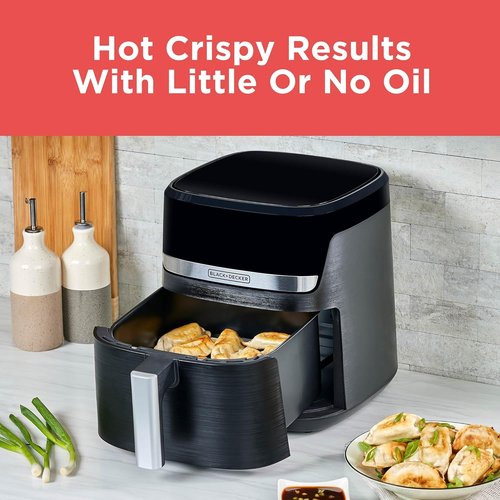 BLACK+DECKER 6QT Air Fryer - Enjoy Crispy Fried Taste Without the Fat | Digital Touchscreen & Auto Shut-Off