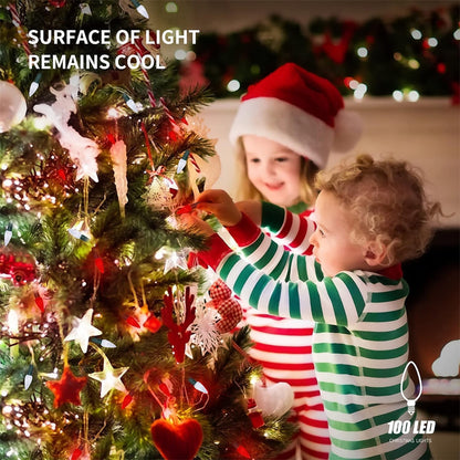 Waterglide C6 Fairy Lights - 100 LED 33ft Waterproof String Lights | 8 Lighting Modes for Indoor & Outdoor Decor