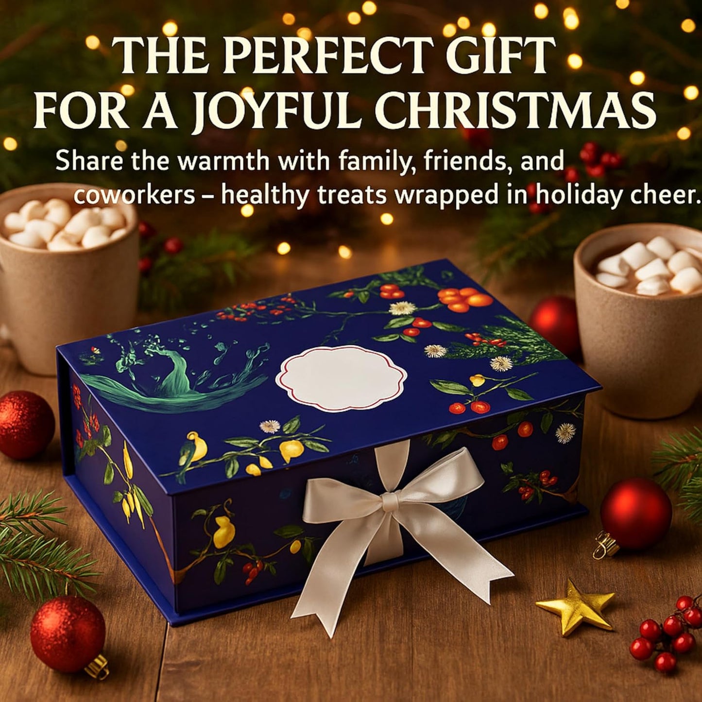 Skiennix 12-Day Advent Calendar - Gourmet Dried Fruit, Nuts & Crackers Gift Box for Holiday Countdown