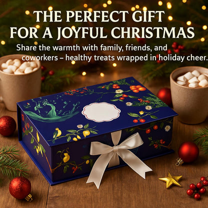 Skiennix 12-Day Advent Calendar - Gourmet Dried Fruit, Nuts & Crackers Gift Box for Holiday Countdown