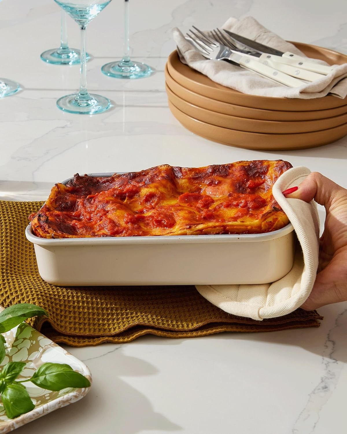 Caraway Nonstick Baking Pan | 9” x 6.5” Deep Ceramic Casserole Dish - Non-Toxic, PTFE & PFOA Free - Black