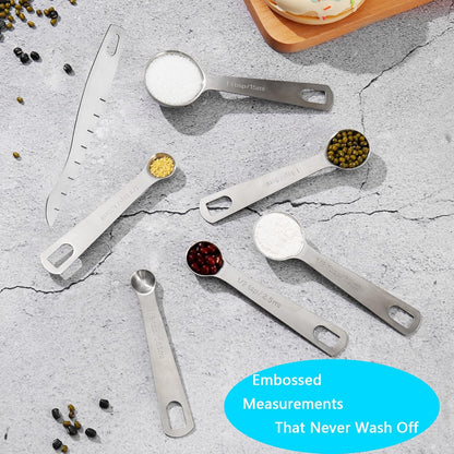 Skiennix 20-Piece Measuring Cups and Spoons Set - Stainless Steel & Plastic for Accurate Cooking & Baking