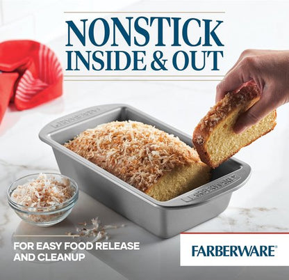 Farberware Nonstick Loaf Pan - 9-Inch x 5-Inch Gray Bakeware for Effortless Baking