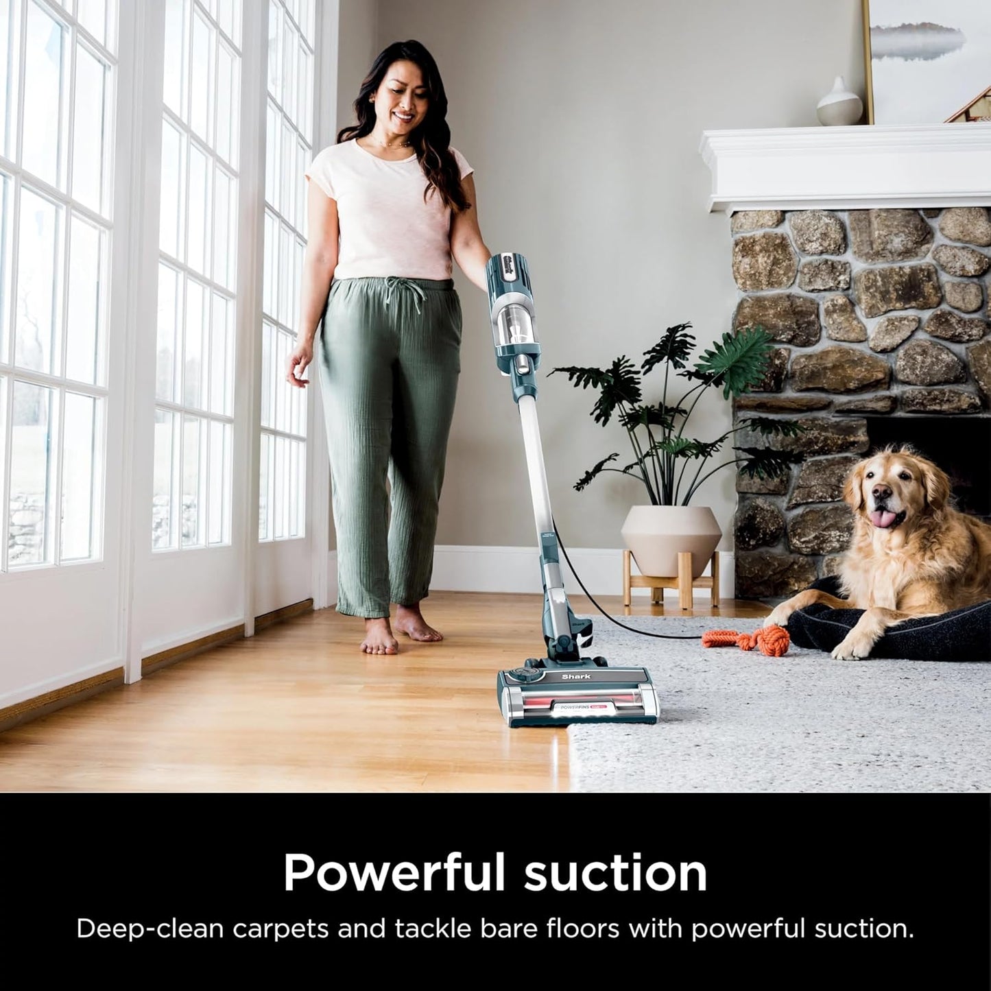 Shark HZ700 Ultralight PetPro Corded Stick Vacuum - PowerFins & Odor Neutralizer, Blue Iris