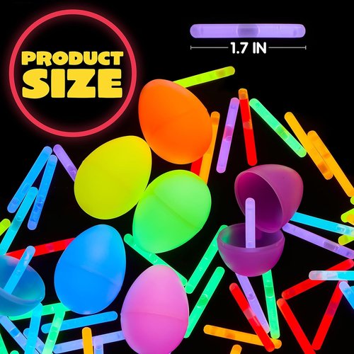 JOYIN 200 Mini Glow Sticks - 1.7" Glow in The Dark Party Favors | 8 Vibrant Colors for Easter & Events