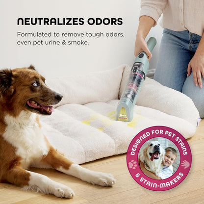 Shark StainForce Cordless Portable Spot & Odor Remover System - Dual-Formula Refill 2-Pack, 2x 16.9oz for Carpets & Rugs