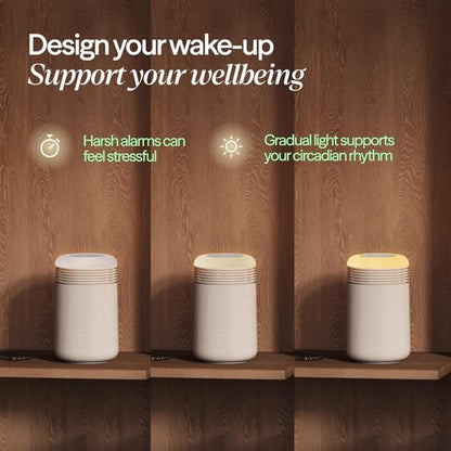 BLUEAIR Air Purifier & Sunrise Alarm Clock - HEPA HEPASilent™ Technology, USB-C, Mini Design for Natural Sleep
