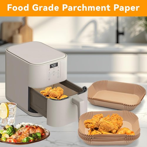 Bella Parchment Paper | 200 Pcs Air Fryer Liners for 4Qt & 6Qt Slim Air Fryers - Non-Stick & Easy Clean