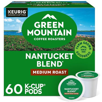 Green Mountain Coffee Roasters Nantucket Blend K-Cup Pods - Medium Roast Coffee, 60 Count (6 Packs of 10)