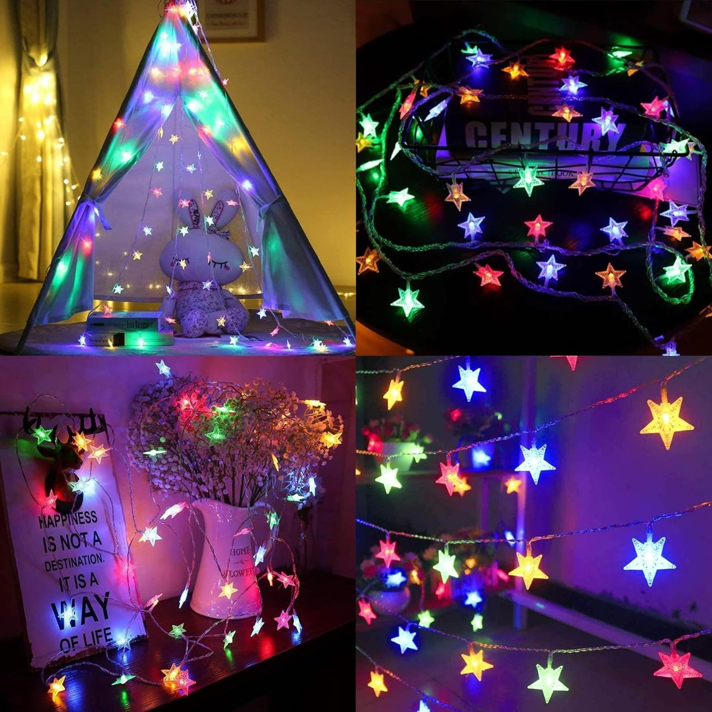 Minetom Star String Lights - 33 ft Color Changing Lights with Remote & Timer for Bedroom, Patio, Party