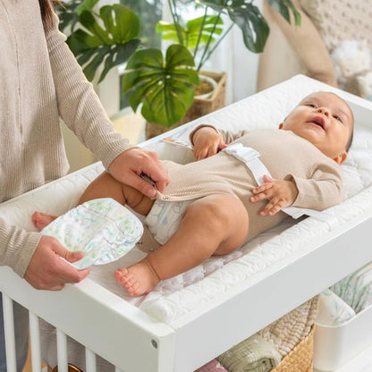 Ingenuity Contoured Changing Pad - Waterproof Liner & Safety Strap for Easy Use