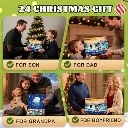 Fishing Advent Calendar 2026 - 24-Day Countdown Fishing Lure Tackle Kit for Men | Perfect Christmas Gift for Dad