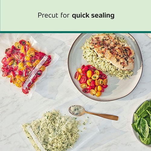 FoodSaver Precut Vacuum Sealer Bags - Airtight Food Storage for Sous Vide Cooking, BPA-Free, 1 Quart, 44 Count