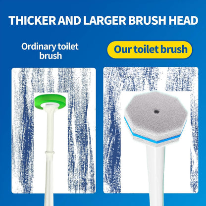 Skiennix Disposable Toilet Brush Cleaning System - 50 Refill Pads & Wall-Mounted Holder for Easy Maintenance