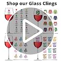 Turkey Wine Glass Decal Drink Markers 12pc Reusable Static Cling Stickers Thanksgiving