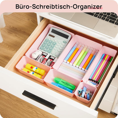 Vtopmart 25 PCS Plastic Drawer Organizers - Versatile Bathroom & Vanity Storage Trays | Ideal for Makeup, Kitchen & Office