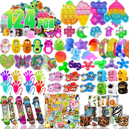 Party Favors for Kids by [Brand Name] - 124 Pack Goodie Bags & Treasure Box Toys | Perfect for Birthdays & School Rewards