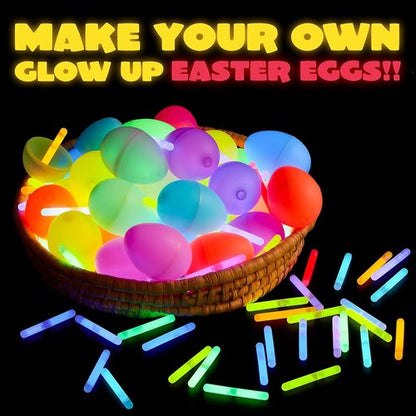 JOYIN 200 Mini Glow Sticks - 1.7" Glow in The Dark Party Favors | 8 Vibrant Colors for Easter & Events