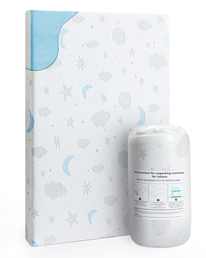 Pack and Play Mattress 38x26'' Breathable Soft Plush Memory Foam for Baby Toddler Travel Includes Removable Washable Cover Fits Play Pen Playard Pack n Play Mattress Topper Pad