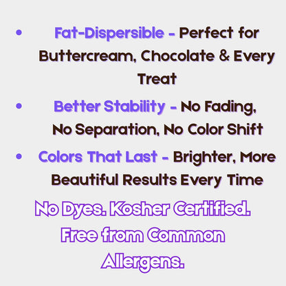 Bakerpan White Food Coloring Powder - Oil-Based, Dye-Free - Perfect for Frosting, Cakes & Candy - 30g