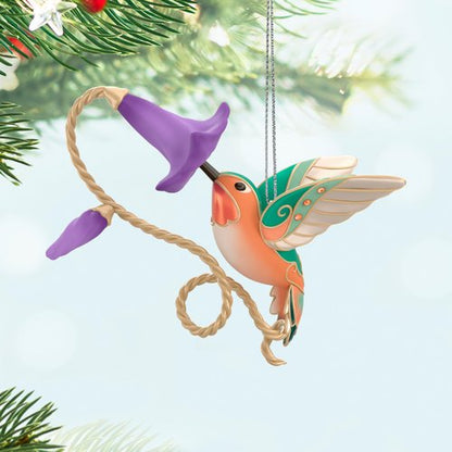 Hallmark Keepsake Christmas Ornament 2024, The Beauty of Birds Allen's Hummingbird Special Edition, Metal, Gifts for Nature Lovers