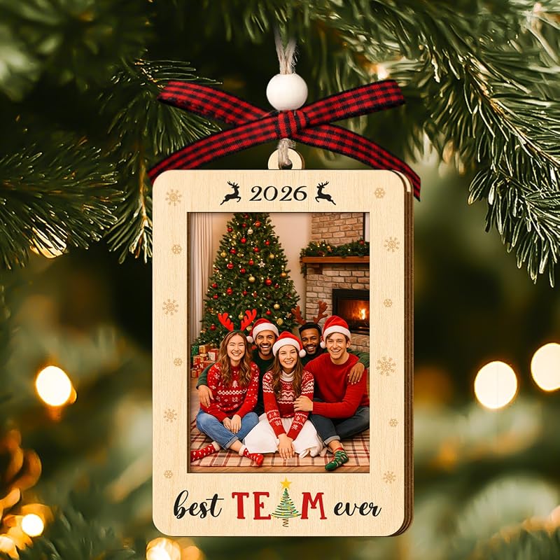 Best Team Ever Ornament – Team Gift for Employees, Wood Christmas Ornament (Variation: Best Team Ever)