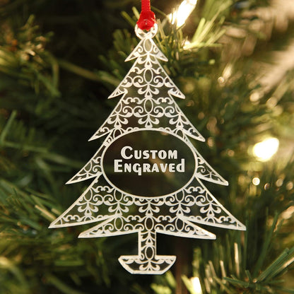 Personalized Christmas Ornaments by [Brand Name] - 2025 Gift Box for Engagements, Weddings & Babies | Acrylic Lace Design