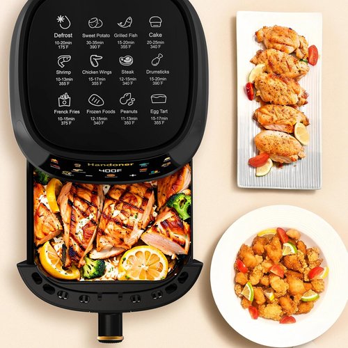 Air Fryer Max XL - 6.5-Qt Air Fryer Oven with Exclusive Recipes | 8-in-1 Presets & Visible Cooking Window