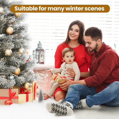 Vodiye Fluffy Fake Snow Blanket - Lifelike Artificial Snow for Christmas Decor | Soft & Thick Design