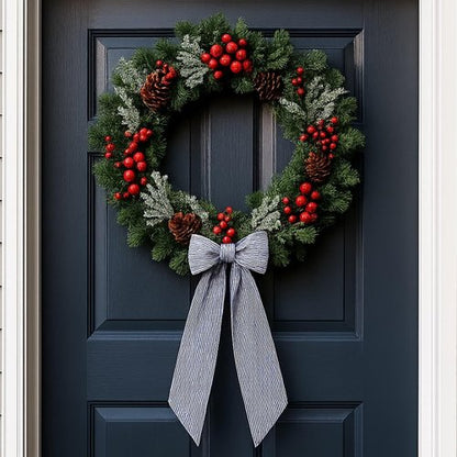 Black Striped Wreath Sash by [Brand Name] - 5.12" Wide x 54.33" for Halloween & Fall Door Decor