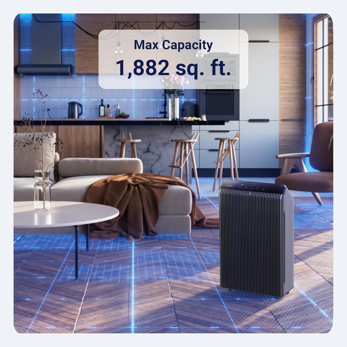 WINIX 5510 Air Purifier - True HEPA Filtration & High Deodorization for Large Rooms Up to 1881 Ft²