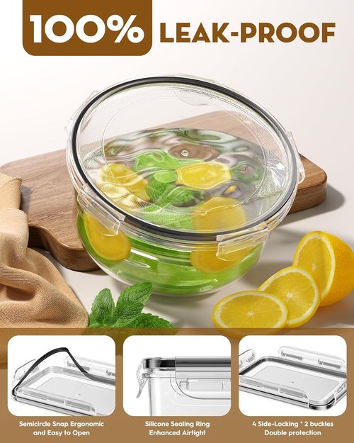 40 PCS Food Storage Containers - Airtight & Leakproof Meal Prep Set | BPA-Free, Microwave & Dishwasher Safe