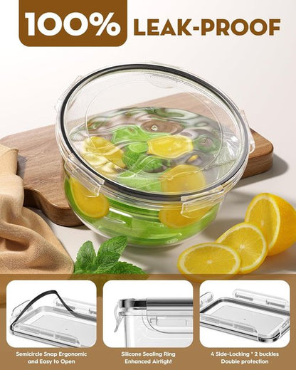 40 PCS Food Storage Containers - Airtight & Leakproof Meal Prep Set | BPA-Free, Microwave & Dishwasher Safe