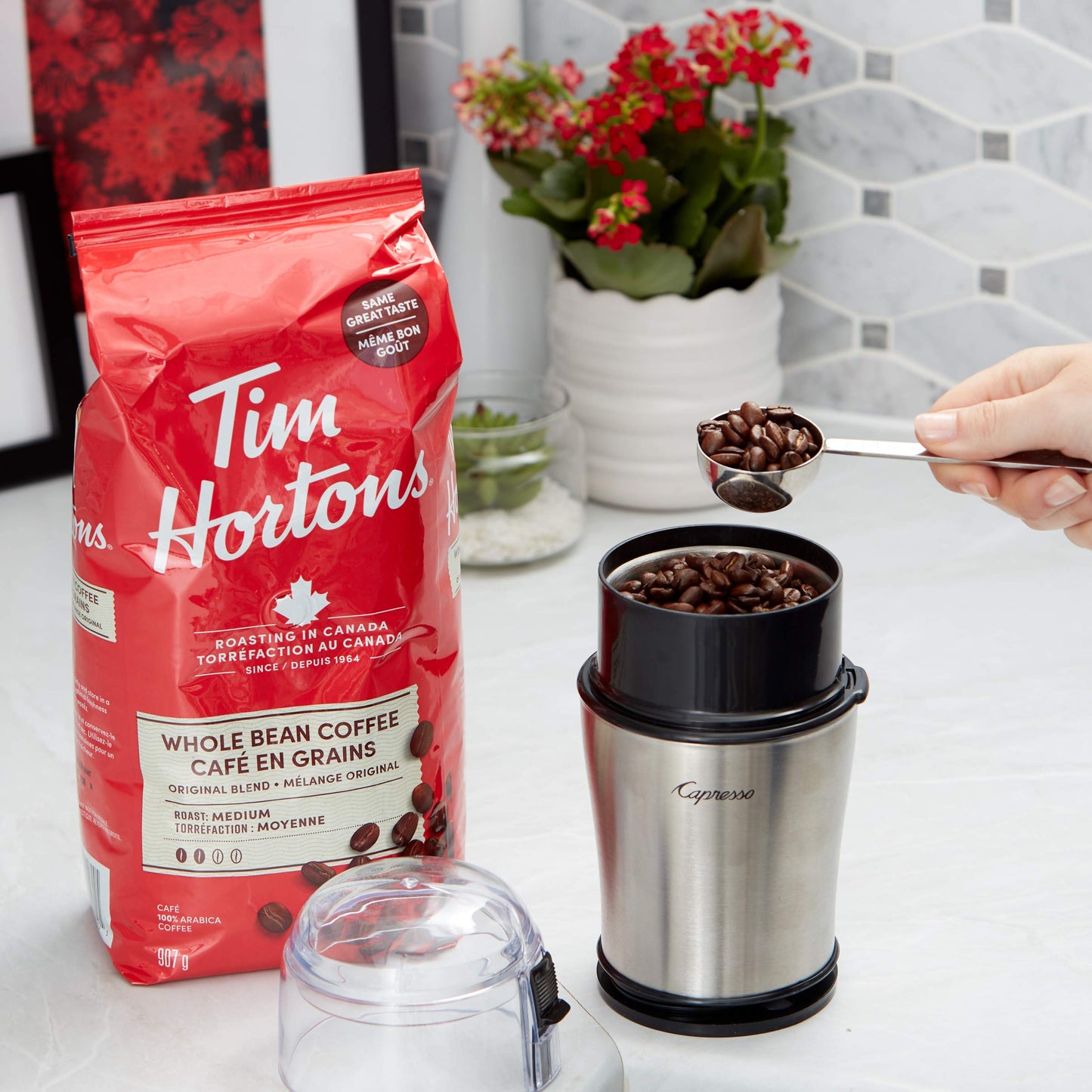 Tim Hortons Whole Bean Coffee, 907g (2lb) bag {Imported from Canada}