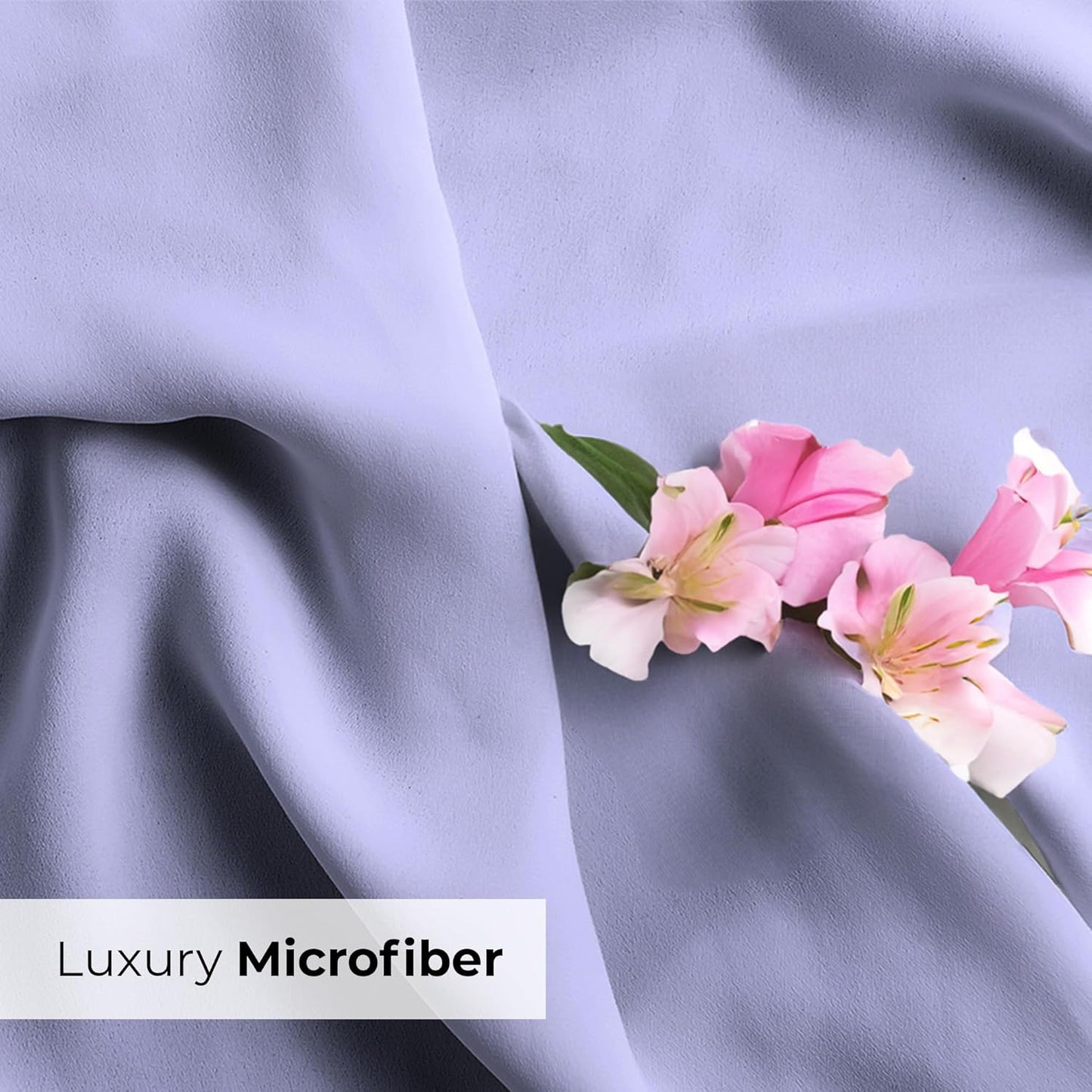 Queen Pillow Cases by [Brand Name] - Ultra Soft Hotel Quality Covers | Wrinkle-Free & Fade Resistant - 4 Piece Set in Lavender